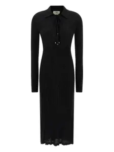 Базовое платье в рубчик FENDI, черный
