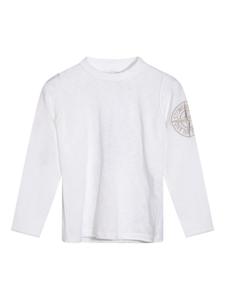 Футболка Stone Island Junior с вышитым компасом, белый