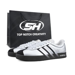 Adidas VL COURT 20 Galaxy Whisper, специальная сумка для покупок, устойчивые к истиранию низкие кроссовки German Army Trainers Unisex Black