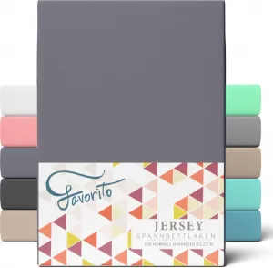 Простыня на резинке Favorito Jersey 180x200 - 200x200 см etérea home GmbH
