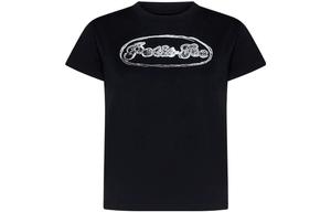 Футболка женская Mm6 Maison Margiela с принтом, черный