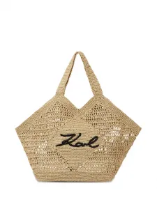 Сумка в технике кроше Karl Lagerfeld, бежевый