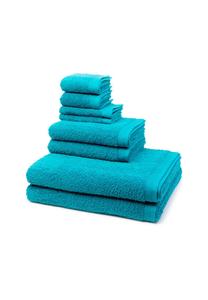 Набор махровых полотенец MöVe Superwuschel, 8 штук, лазурный