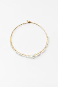 Колье с искусственным жемчугом ZARA, золотой (размер М)