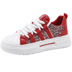 BOLE Амортизирующие износостойкие дышащие легкие низкие кеды для скейтбординга мужские красные, цвет Red