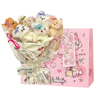 Супер милый романтичный букет из щенков материал twisted rod ручная работа diy куклы плюшевая кукла высота 35см Handsome