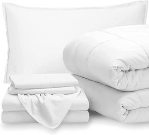 Denn Bedding Комплект постельного белья из египетского хлопка 600 TC белого цвета White/White