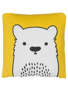 Декоративная подушка Beliani Deko WARANASI, цвет gelb/weiß/schwarz