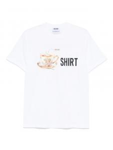 Футболка с графическим принтом Moschino, белый