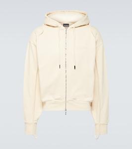 Хлопковая толстовка на молнии le свитер камаргового цвета Jacquemus, бежевый