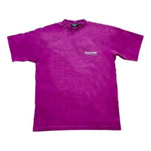 Футболка political campaign t-shirt large fit 'dark fuchsia' Balenciaga, фуксия