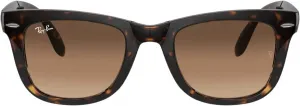 Солнцезащитные очки Ray-Ban Unisex Rb4105 складные Wayfarer квадратной формы, Light Havana/Clear Gradient Brown