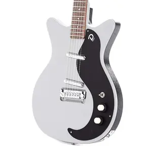 Электрогитара Danelectro D59M-PLUS-GRAY ’59 NOS+ с двойным вырезом, форма Shorthorn, 6 струн