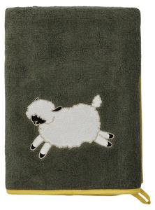 Банное полотенце home & you Sheepo, зеленый - хлопковая ткань - 70 x 1 x 130 см