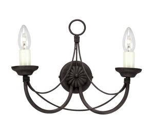 Настенный светильник Licht-Erlebnisse GOTICA 1, черный - белый - металл - 34 x 27 x 13 см