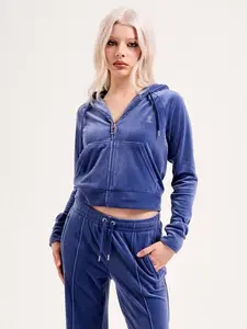 Толстовка Madison из велюра Juicy Couture, Grey/Blue