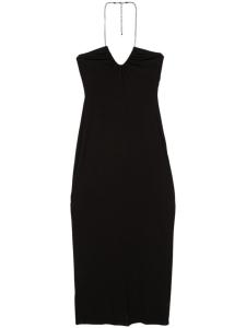 Michael Michael Kors платье с вырезом халтер и сборками, черный