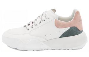 Alexander McQueen Court Trainer White Taffy Blue Shell Pink Women's