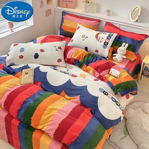 Disney Комплект постельного белья 4 предмета, пододеяльник 220x240 см, велюр, радужный кролик
