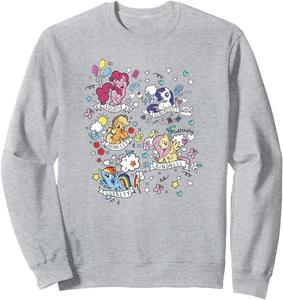 Толстовка с надписью My Little Pony: Friendship Is Magic Pony Textbook Jumble, синяя