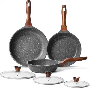 Набор индукционных сковород RIOVARM 20 24 28 см с гранитным антипригарным покрытием и крышками Sonstige