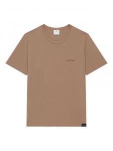 Футболка с короткими рукавами и вышитым логотипом Courrèges, коричневый