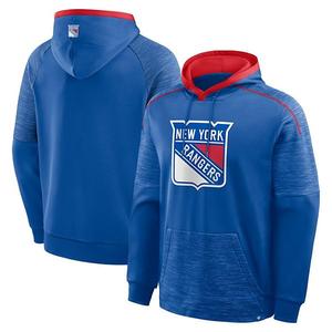 Мужской синий пуловер-худи New York Rangers Goaltender Defender Fanatics