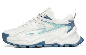 Горячие массивные кроссовки женские низкие белые/синие Anta