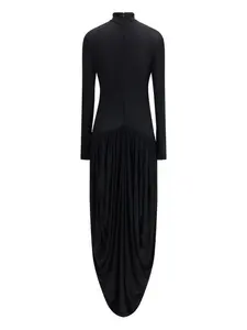Платье с драпировкой и высоким воротом Magda Butrym, черный