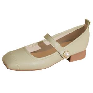 TADSW Женские туфли Мэри Джейн на массивном каблуке светло-зеленые, цвет Light Green