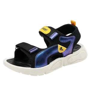 Детские сандалии с амортизацией, износостойкими, дышащими и низким верхом, с отскоком Marcolor, белый/желтый