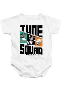 Детский комбинезон на кнопках с рисунком персонажей из мультфильма «Космический джем 2: Команда музыкантов» Gildan, белый