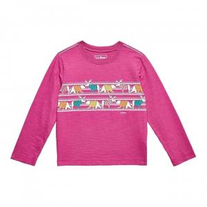 L.L. Bean Детская футболка LLBean Sugar Plum с графическим принтом, светящаяся в темноте, RED640