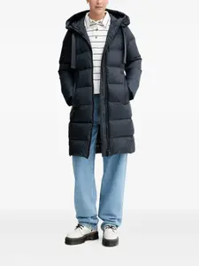 Утеплённое пальто с капюшоном Marc O'Polo, синий