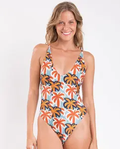 Женский бразильский купальник с принтом и наполнителем Río de Sol, синий