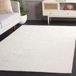 Ковер SAFAVIEH, 92 x 153 см, Soho Collection, Beige & Ivory, ручной работы из шерсти, идеален для помещений с высокой проходимостью в гостиной, спальне, столовой (SOH627B-3)