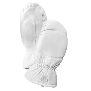 Женские кожаные варежки-перчатки Hestra, White