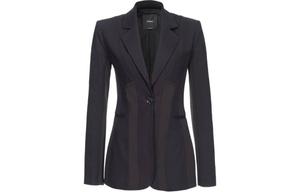 Однобортный хлопковый блейзер PINKO, черный