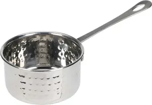 Кастрюля из нержавеющей стали с ручкой, ø 10 см, объем 300 мл, кастрюля, горшок для подачи, кастрюля для бульона HAC24