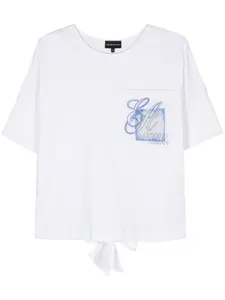 Футболка с логотипом EMPORIO ARMANI, белый