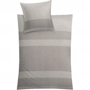 Постельное белье Kleine Wolke «Cosy» с узором «елочка», серый