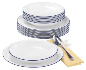 Набор посуды Seltmann Weiden Compact Blaurand 12-teilig, 33x24x33 см цвет weiß-blau