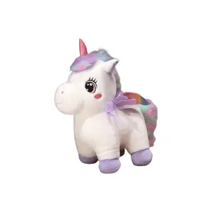 Мягкая плюшевая кукла Яркий единорог радуга 30см/40см Pissie