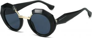 Солнцезащитные очки в маленькой круглой оправе для женщин и мужчин, роскошные, классические, винтажные, панк, солнцезащитные очки для мужчин, модель 5700 Melrose, Black