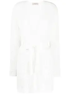 Пальто-кардиган с поясом Twinset, белый