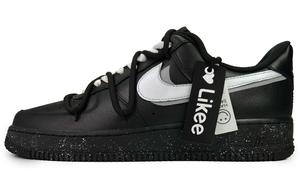 Кроссовки Nike Air Force 1 Skateboarding Shoes Women's Low-top Black/white/gray, черный