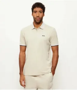 Поло PL_GOC Chip Paddy regular fit Boss Green, бежевый