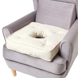 Подушка для сидения Homescapes, 50x50x10 см, крем