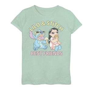 Футболка с мороженым «Лило и Стич» для девочек 7–16 лет Disney's Best Friends Disney, светло-зеленый