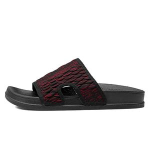 PAIBLOKS Скользостойкие износостойкие антибактериальные шлепанцы мужские - черный красный, цвет Black Red